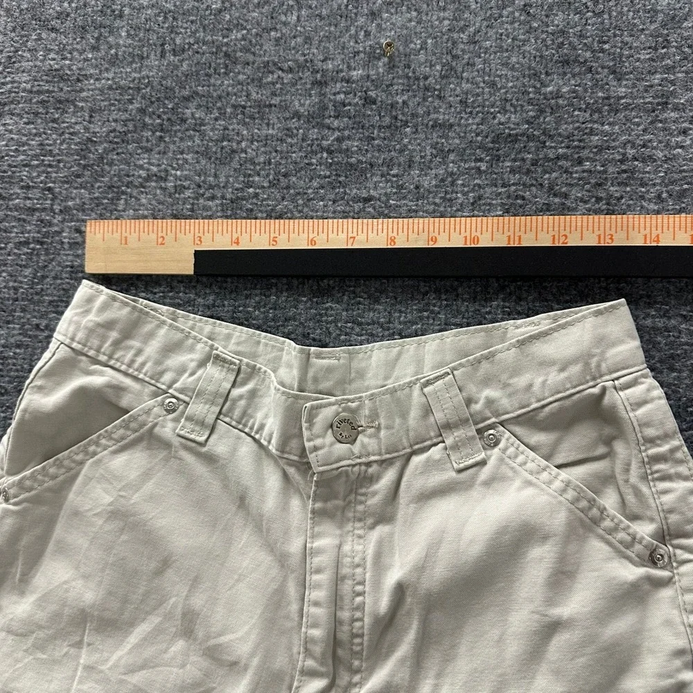 Lee Cargo Shorts Womens Size 8 M Tan Khaki High Waisted Cotton Utility USA Made